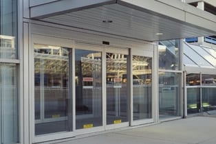 Nabco GT1175 automatic sliding doors exterior canopy