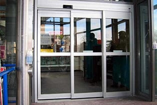 Nabco telescopic automatic sliding doors storefront